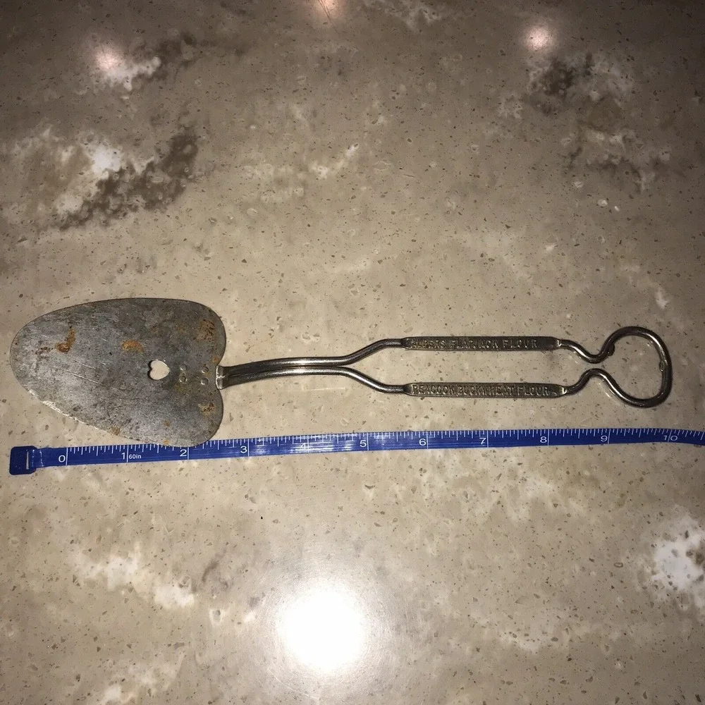 Vtg Albers Flapjack Flour Peacock Buckwheat Spatula Bottle Opener Heart Shape